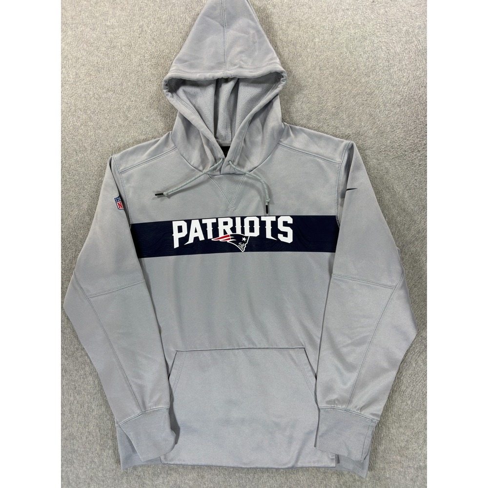 New England Patriots Nike On Field Stadium Hoodie Sweatshirt (Men's Medium) Gray
